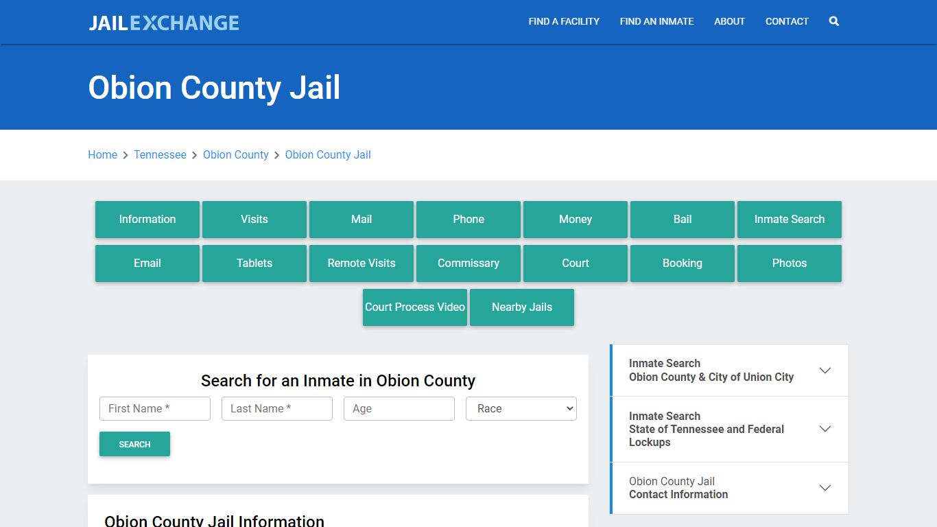 Obion County Jail Roster Lookup, TN, Inmate Search